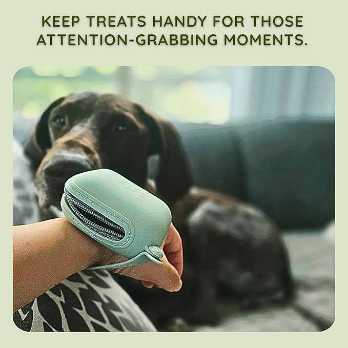 Eco Duo Set: Pawtria Dog Poop Bags (120) + Premium BPA Free Silicone Treat Case, BPA-Free, Leak-Proof, Zero Waste, Zero Plastic, Supports Rescue Dogs (Treat Case + 120 Poo Bags)