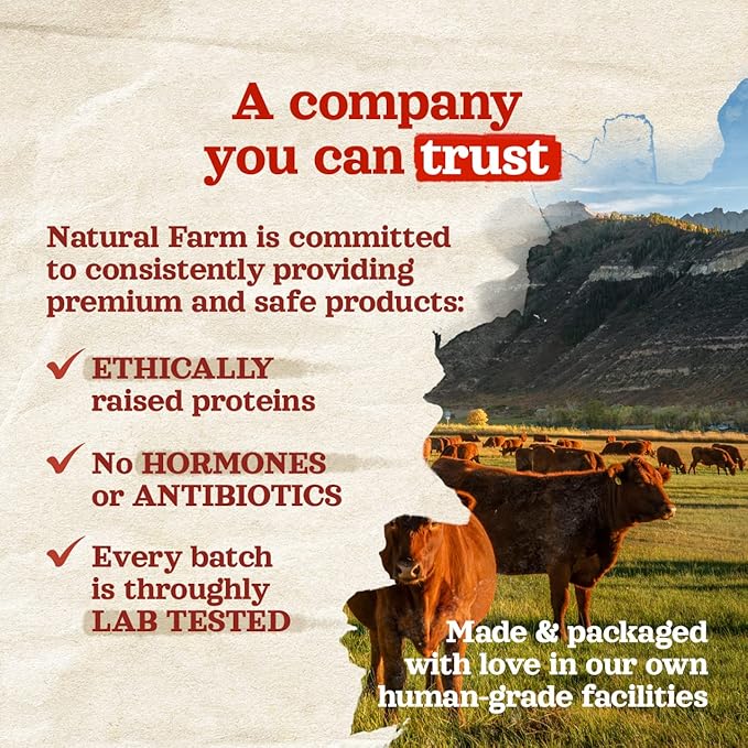 Natural Farm Odor Free Jumbo Bully Sticks (6 Inch, 12 Pack), Extra-Thick Dog Treats – Fully Digestible 100% Beef Treats, Natural Dental Chews – Keep Your Dog Busy with 50% Longer Lasting Chews