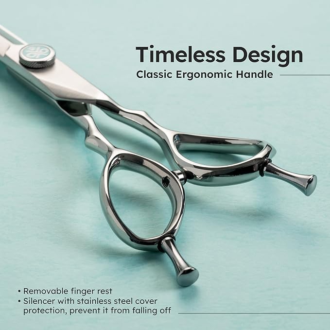7” Dog Grooming Scissors with Sawtooth Blade | VG10 Japanese Steel Professional Pet Grooming Shears for Cats & Dogs | Precise Trimming | Lightweight, Ergonomic, Handcrafted Design | K9 Shears