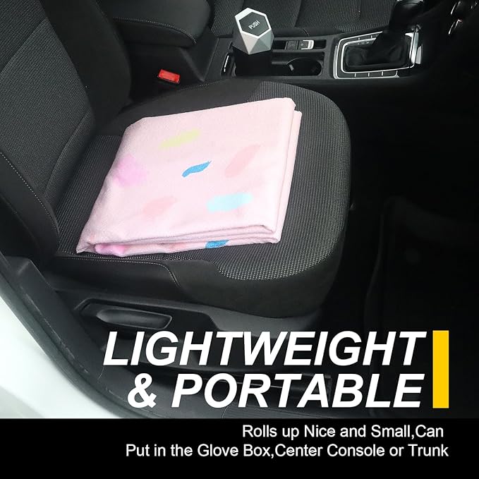 LoyaGour Back Seat Cover for Car Trucks Van SUV,Waterproof Rear Bench Towel Seat Covers for Dogs and Kids,Automotive Backseat Protector (Pink Marbling)