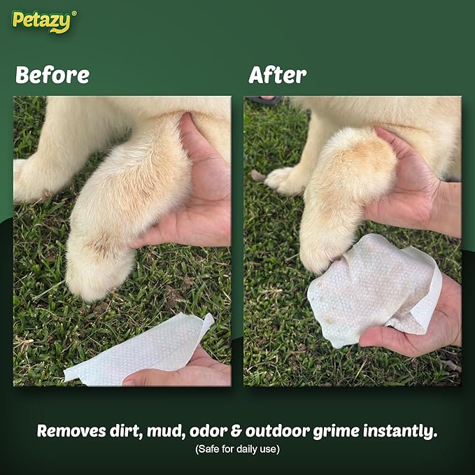 400 Dog Wipes for Paws and Butt Ears Eyes | Chamomile Pet Wipes for Dogs | Lavender Scented Dog Wipes Cleaning Deodorizing | Extra Thick Paw Wipes for Dogs Cats Pets | 4 Bonus Glove Wipes