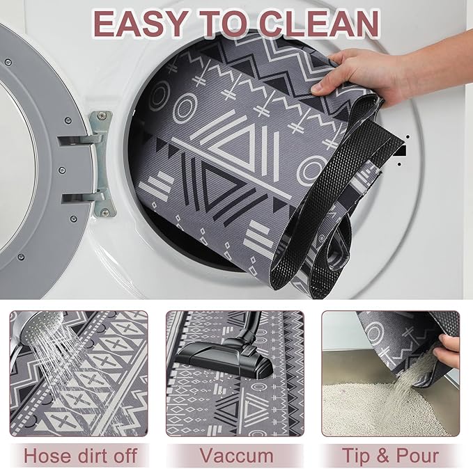 BEAUTYZOO Cat Litter Mat Large 20"x28" - Premium Waterproof Litter Trapping Mat with Non-Slip Backing, Cat Litter Box Mat Scatter Control for Floor, Machine Washable & Urine Proof, Soft for Kitty Paws
