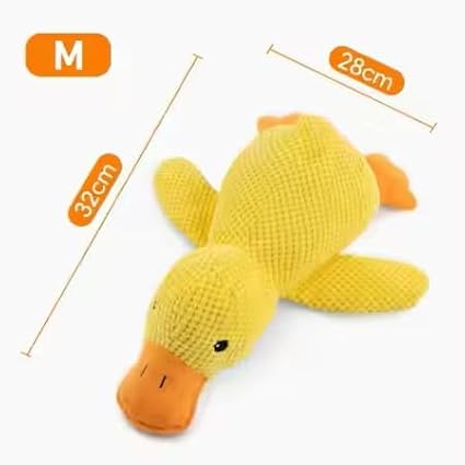 Paw-FECT Piece Plush Calming Duck Dog Toy, with Quacking Sound, Emotional Support Soft Chew Toy, Great for All Breed of Dogs