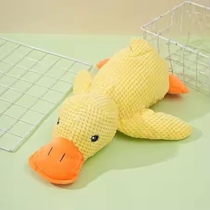 Paw-FECT Piece Plush Calming Duck Dog Toy, with Quacking Sound, Emotional Support Soft Chew Toy, Great for All Breed of Dogs