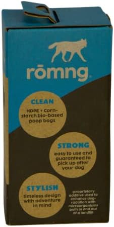 Bio-Based Dog Poop Bags, Unscented, Leak-Proof, Cornstarch Blend, 16 Rolls, 240 Bags, Blue