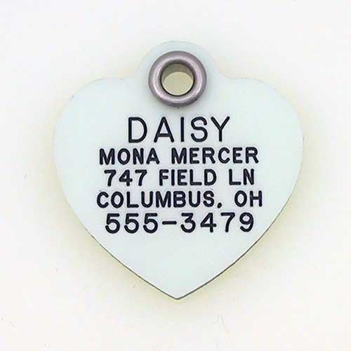 LuckyPet Glow in The Dark Dog ID Tag - Durable Custom Tags for Pets - Silent Personalized Pet Identification - Easy to Read Engraving - Large, Star