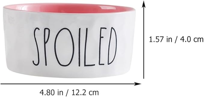 Ceramic Pet Bowl Small Pink Dog Food Bowl with Neck Protection Pet Feeder for Cats and Dogs Feeding Supplies