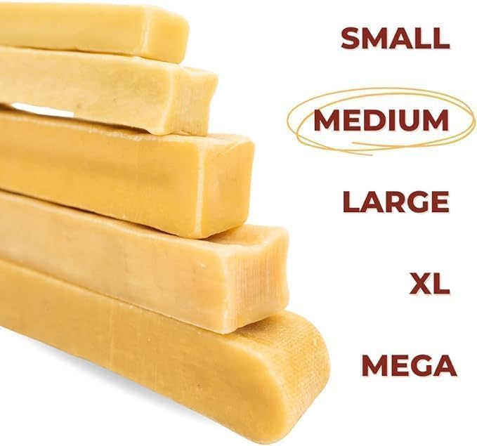 Bully Bunches Premium Mint Himalayan Yak Chew for Dogs, 100g, All-Natural, Long-Lasting, Authentic Yak Milk, Healthy Dental Chew, High-Protein, Grain-Free (Medium, 3 Pack)