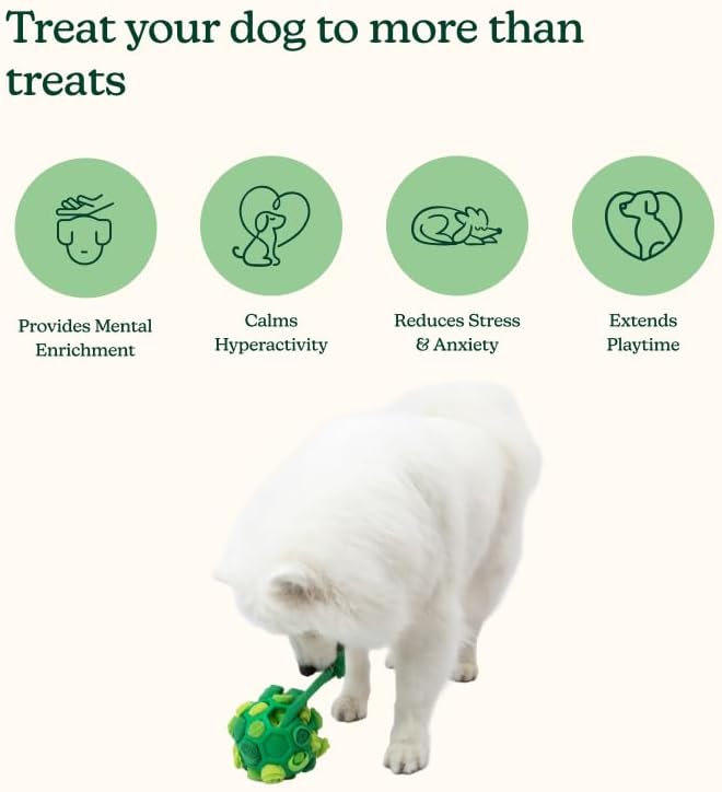 Reggie Forager Ball for Dogs | Interactive Treat Dispensing Toy for Mental Stimulation | Reduces Boredom, Stress & Hyperactivity | Enrichment Ball for Small to Medium Sized Dogs | Durable & Washable