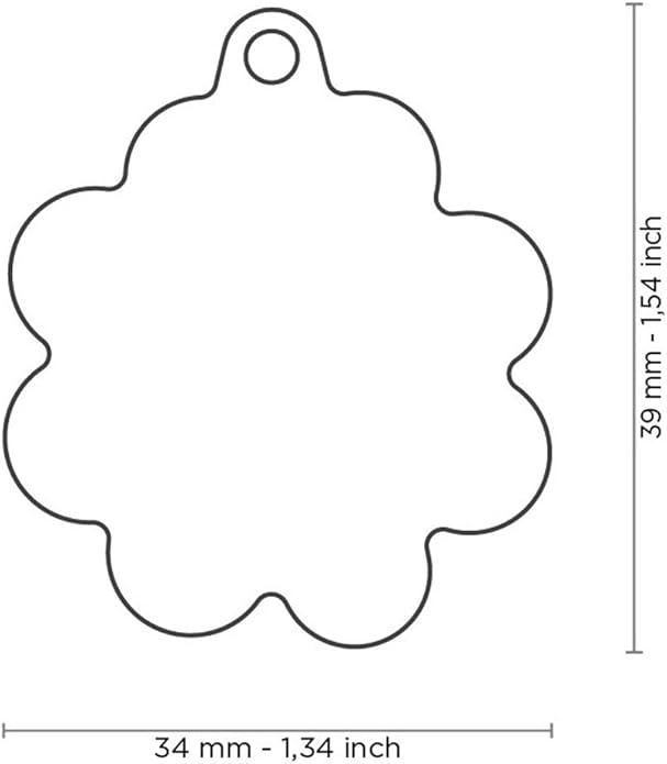 My Family Personalized Pet ID Tag Made in Italy, Daisy Flower,Charms Collection