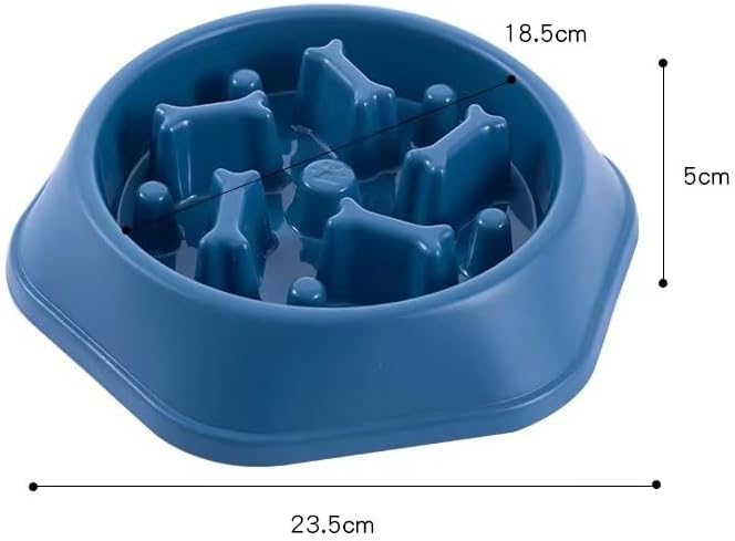 Slow Feed Puzzle Bowl for Dogs – Interactive Anti-Choke Design, Non-Slip & Easy Clean, Ideal for Puppies & Adult Dogs (Blue)