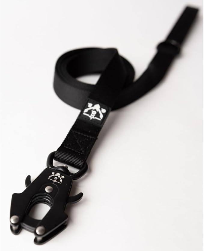 Operation Good Boy Tactical Dog Leash – 5FT Heavy Duty Military-Grade Nylon with Quick Release Aviation Aluminum Clip & 360° Swivel – Training Leash for Medium and Large Dogs (Black)