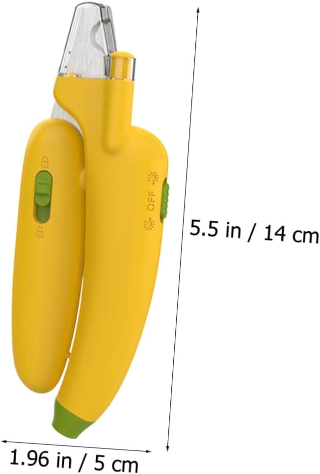 TOYANDONA LED Illuminated Pet Nail Clipper for Cats and Dogs Sharp Blades with Safety Guard Ergonomic Elastic Design for Easy Precise and Effortless Nail Trimming Yellow