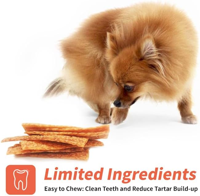 LuvChew Chicken Dog Chew Chips, Puffed Human Grade Chicken Dog Treat, Rawhide Alternative, Easy to Digest 12pcs/Pack
