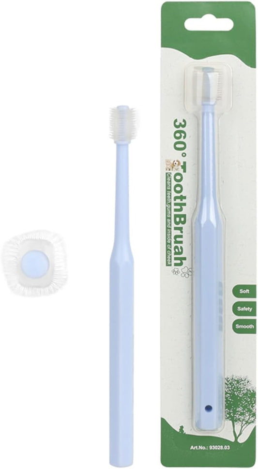 Small Pet Toothbrush for Dog Cats Teeth Tool 360 Degree Soft Bristle Dog Toothbrush for Teeth Health Daily Use Pet TeethBrush