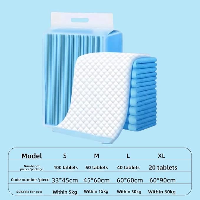 Puppy Pads with Quick-Dry 5-Layer Leak-Proof Design,Super Absorbency Disposable Leakproof Underpads for Baby,Adults,Puppy, Dog Bed Pee Pads,Thickened Pack of 20, Blue & White 24*35