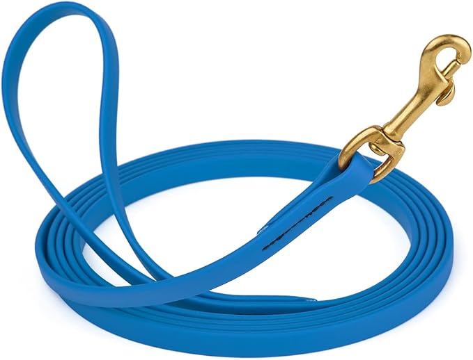 Viper K9 Biothane Working Dog Leash Waterproof Lead for Tracking Training Schutzhund Dog Sport and Search - Odor-Proof Long Line with Solid Brass Snap for Puppy Medium and Large - Water Friendly