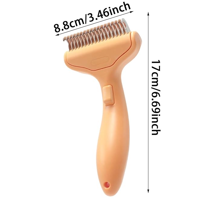 2026 Upgrade Cat Grooming Brush Self Cleaning, Self Cleaning Slicker Brush Small for Dog & Cat, Pet Grooming Deshedding Tool for Detangling & Dematting Long, Easy To Clean Loose Undercoat (Green#E)