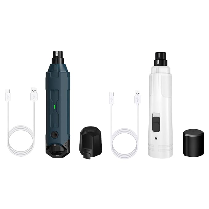 Low Noise Electric Nails Trimmer For Dogs Cats With Lights And Rechargeable Battery Design Electric Pet Nail Grinder