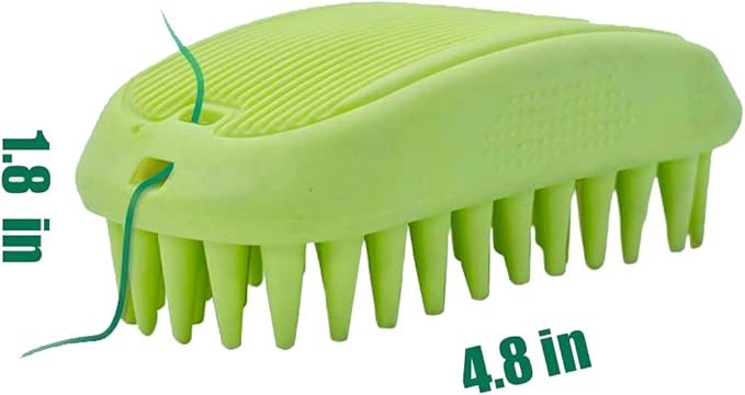 Pet Silicone Shampoo Brush for Long & Short Hair, Pink ( New ), Medium Large Pets Dogs Cats, Silicone Shower Wash Curry Brush, Massage Comb