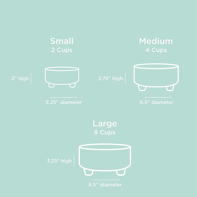 Waggo Uplift Ceramic Dog Bowl for Small Medium and Large Breeds - Heavyweight and Durable Pet Food and Water Dish Crock, Dishwasher Safe, Modern, Elevated Feeder (Speckle, Medium)