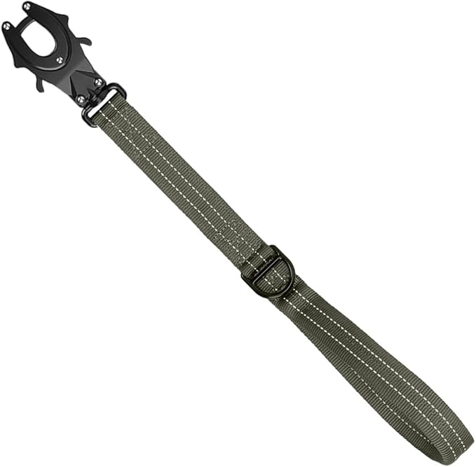 ICEFANG Short Dog Leash 25Inch Reflective Nylon Traffic Leash with Padded Handle,Heavy Duty Auto Lock Swivel Clip for Medium Large Dogs No Pull Training Walking (Green, 25 Inch)