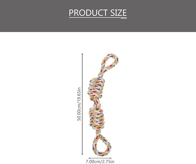 BESPORTBLE Dog Tug Rope for Dogs Interactive Chew Sturdy Knotted Rope Ball for Aggressive Chewers and Puppies