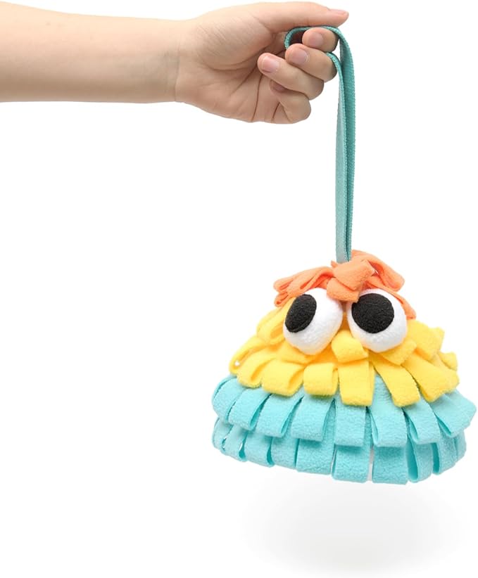 Squeaky Dog Snuffle Food Toys, Hide and Seek Enrichment Puzzle Toys for Boredom, Slow Eating, Training Foraging Skills and Stress Relief, for Puppy Cats Rabbits