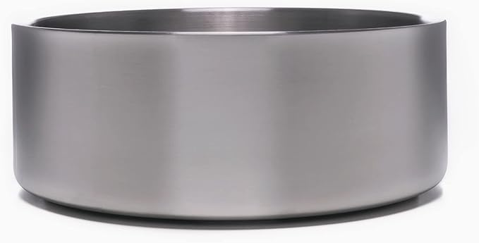 4Knines Stainless Steel Dog Bowl – Heavy Duty Non-Slip Large Pet Food and Water Bowl for Dogs and Puppies, Double-Walled, Spill Resistant, Rust Proof, Easy Clean, 64oz Capacity - Black