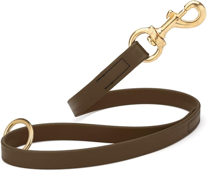 Viper Biothane K9 Working Dog Leash Waterproof Lead for Tracking Training Schutzhund Odor-Proof Long Line with Solid Brass Snap for Puppy Medium and Large Dogs 20in, Dark Chocolate Brown