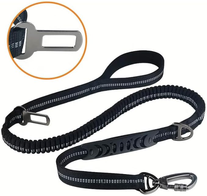 ruffrover - Extended Heavy Duty Bungee Leash Safety Belt Buckle