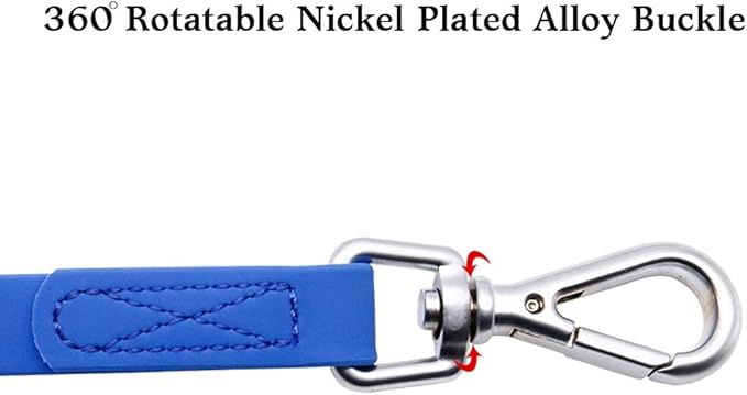 Waterproof Dog Training Leash 50FT 30FT 15FT 10FT 5FT Heavy Duty Recall Long Lead for Large Medium Small Dogs (50FT, Blue)