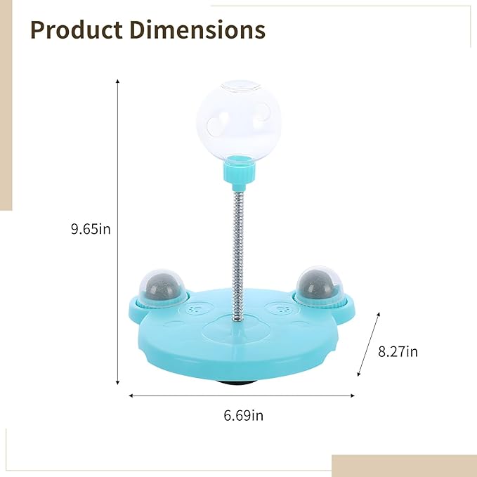Toyosport Cat Treat Dispenser Toy, Cat Feeding Ball with Catnip, Interactive Cat Toys, Cat Slow Feeder, Ideal for Cat Play and Stimulate Mental