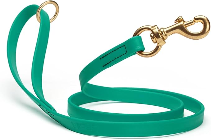 Viper Biothane K9 Working Dog Leash Waterproof Lead for Tracking Training Schutzhund Odor-Proof Long Line with Solid Brass Snap for Puppy Medium and Large Dogs 6ft, Teal