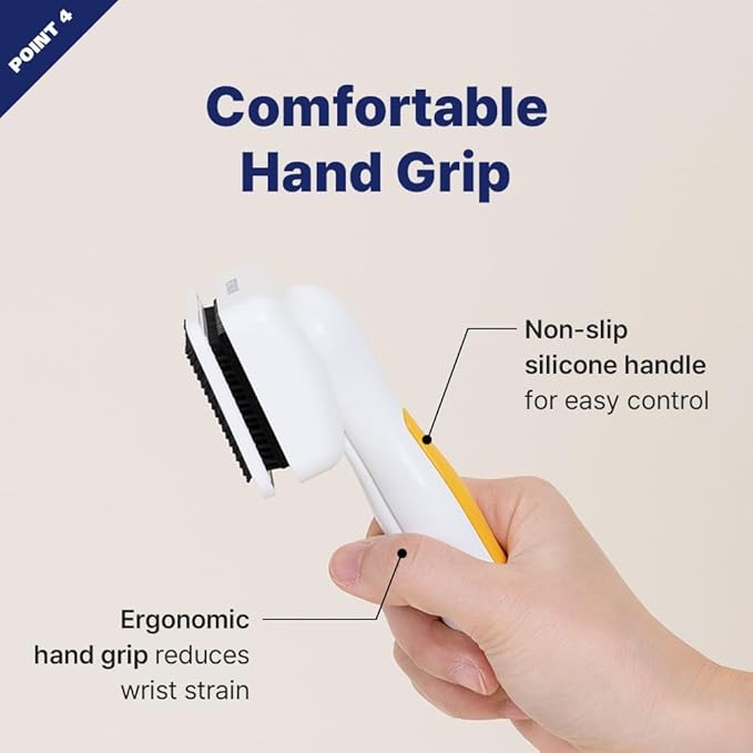 PETHROOM Healing Slicker Brush & Matt Splitter – Gentle Detangling & Shedding Control for Dogs & Cats, 306 Bristles, One-Touch Hair Removal & Safe Dematting Blade for Tangle-Free Grooming