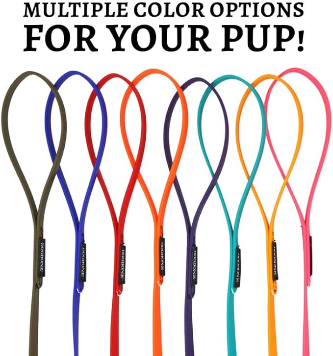 DogBone Slip Lead for Small, Medium, & Large Dogs – No Pull Lasso Style Leash & Collar for Control During Training - Waterproof & Chew Resistant Biothane Alternative - Great Size for Hiking & Travel