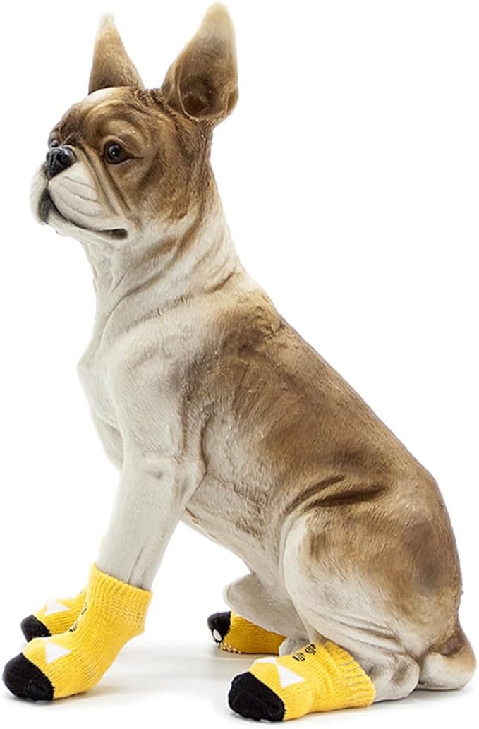 Luxshiny 4Pcs XL Pet Dog Socks Anti-Slip Cotton Footwear for Puppies Non-Slip Paw Protectors Skin-Friendly Comfortable Stockings for Cold Weather and Indoor Use
