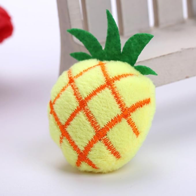 NOLITOY 6 PCS Catnip Toys for Cat: Plush Fruit Design Cat Chew Toys -Kitten Entertaining Interactive Dolls for Pet Playtime