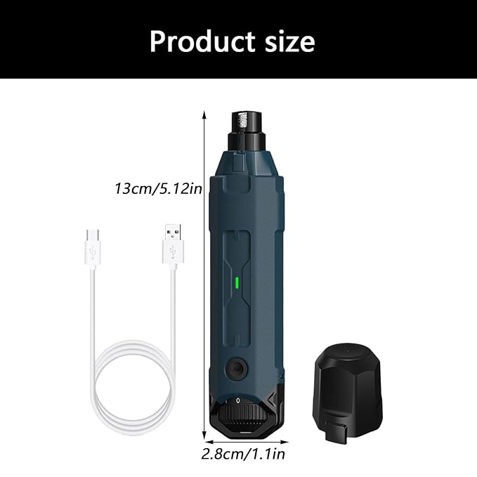 Low Noise Electric Nails Trimmer For Dogs Cats With Lights And Rechargeable Battery Design Electric Pet Nail Grinder