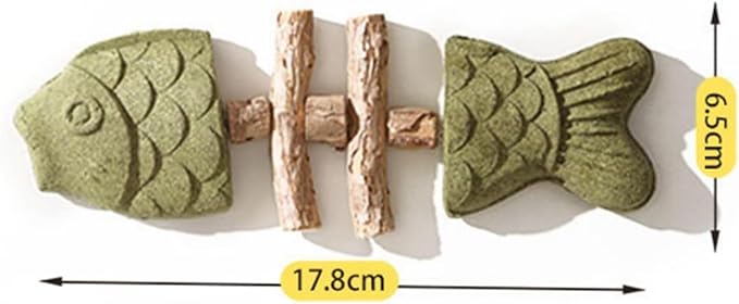 3PCS Creative Fish Bone Cat Toy, Fix Cat Dental Health, Natural Dental Chew Toy for Cats, Fishbone Shape Cat Teething, CatChew with Catnip, Durable Feline Tooth Care Tool