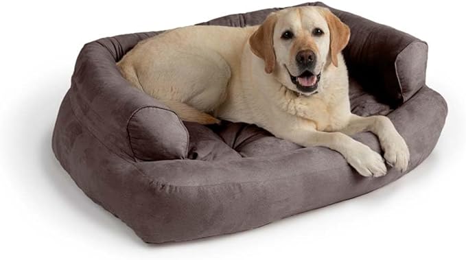 Snoozer Overstuffed Luxury Pet Sofa, X-Large, Dark Chocolate