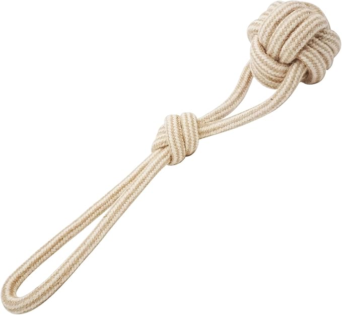 YINOR Dog Chew Toys-Puppy Tug Toys-Natural Cotton Rope-Pets Teething Interactive Knots for Small Medium Dog Mutt (Set of 4)