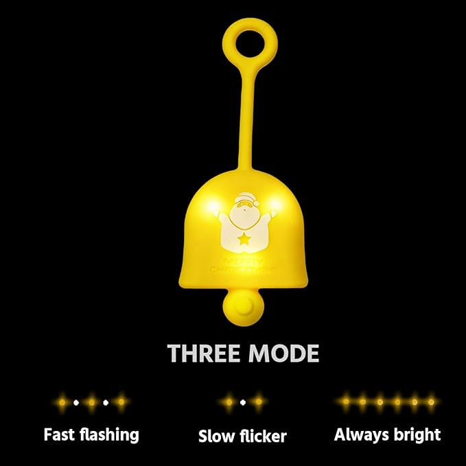 LaRoo Christmas Day Dog Lights for Night Walking,Led Dog Collar Lights for Nighttime Clip On Light up Dog Collar (Yellow)
