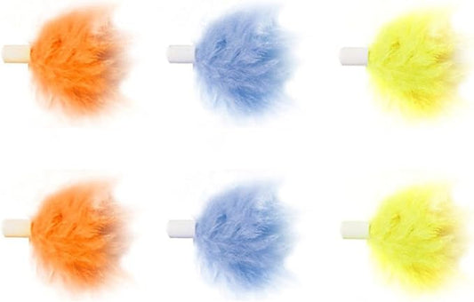6pcs for Feathered Toy Wand Teaser Interactive Catcher Teaser Supplies Replacements for Lover Cats for Indoor Replacement