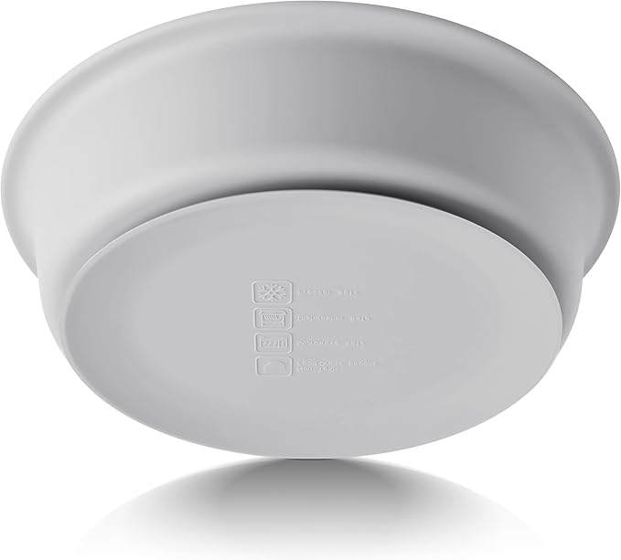Coomazy Silicone Slow Feeder Dog Cat Bowls, Interactive Puzzle Toy for Pets Food Training, Keeps Dogs Cats Busy, Prevents Puppy Kitty Overeating (Smoky Gray, 2 Cup)
