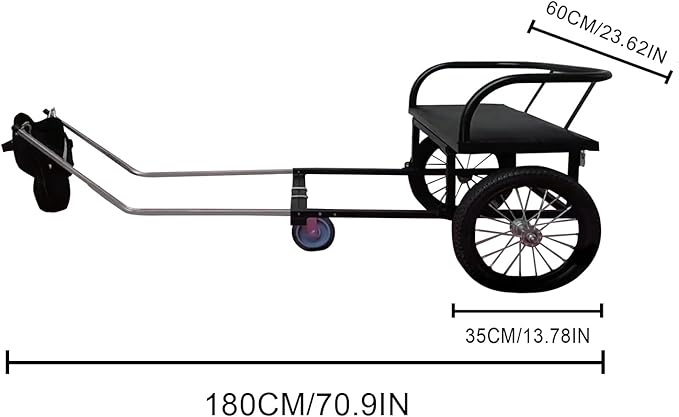 Dog Carts for Dogs to Pull Working Detachable Dogs Pull Carts with Armrests and Pet Harness Dog Trailer for 22lb-132lb Medium/Small/Large Dogs, Load Capacity 100kg(Size:10-40kg/22lb-88lb)