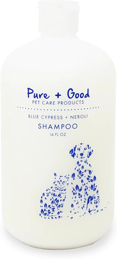 Dog & Cat Shampoo, Calming Blue Cypress and Neroli Blossoms, Formulated for All Pets, Gentle and Cleansing, Made in The USA, Cruelty Free, 16 fl oz