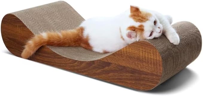 MOOCHI Premium Infinity Cat Scratcher Lounge – 2-in-1 Cozy Cat Bed & Scratching Board, Scratch-Resistant Design for Play, Rest & Furniture Protection, Corrugated Cardboard