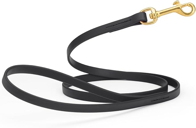 Viper K9 Biothane Working Dog Leash Waterproof Lead for Tracking Training Schutzhund Dog Sport & Search - Odor-Proof Long Line with Solid Brass Snap for Puppy Medium and Large 1/2" x 4ft Black