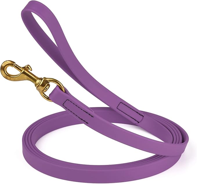 Viper K9 Biothane Working Dog Leash Waterproof Lead for Tracking Training Schutzhund Dog Sport & Search - Odor-Proof Long Line with Solid Brass Snap for Puppy Medium Large 3/4" x 10ft Amethyst Purple